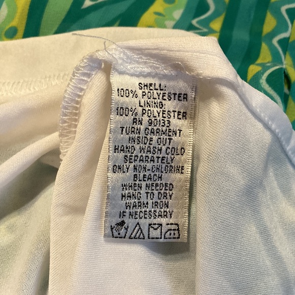 Bob Mackie Wearable Art Women’s Size L Blouse Kaftan Tunic Flowy Chiffon Lined - Picture 6 of 7